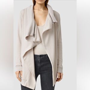 All Saints Women's Cream Drape Cardigan